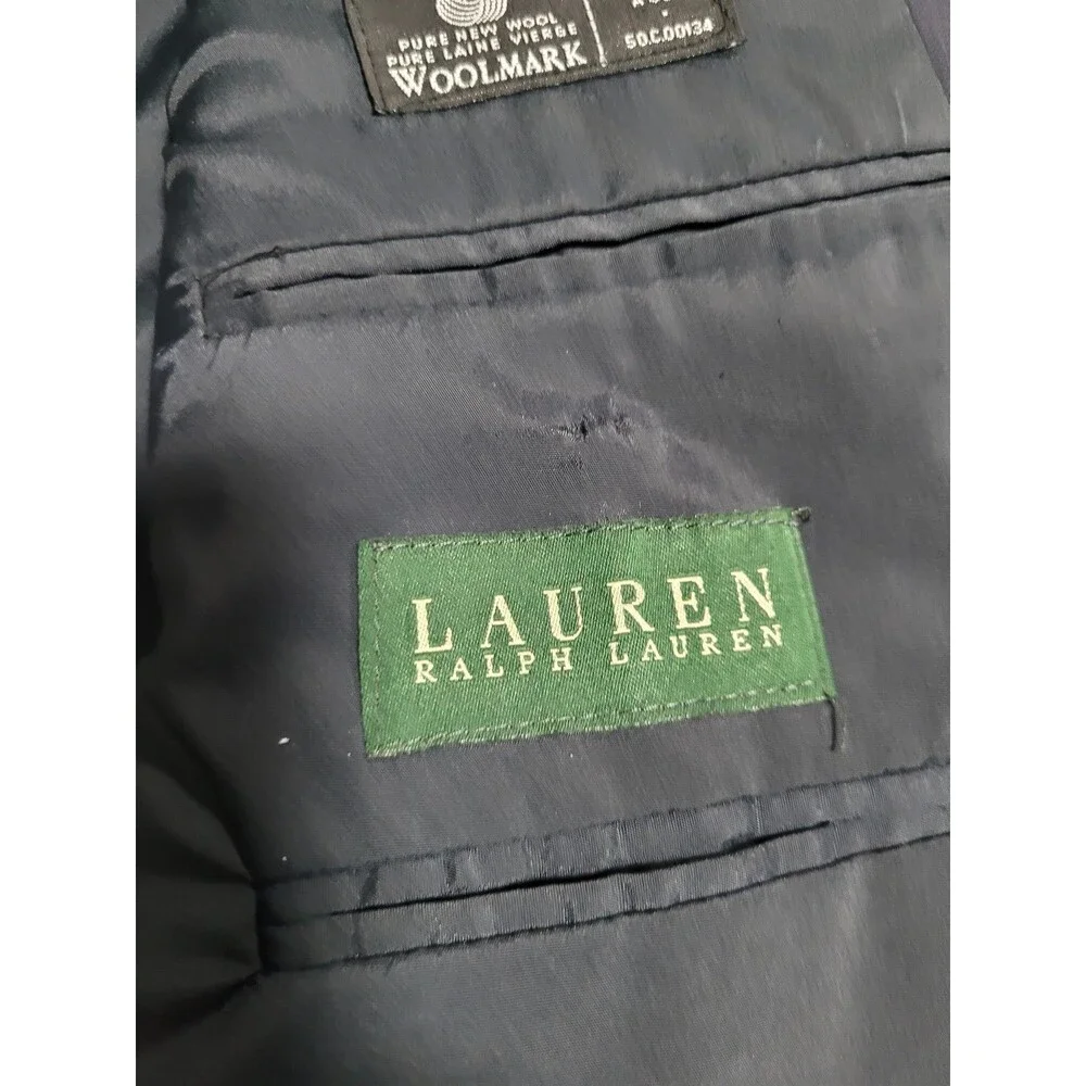 Lauren Ralph Lauren Blazer Mens 46L Navy Wool 2 Button Gold Buttons Canada